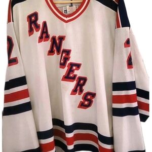 Gerry Cosby's New York Rangers Brian Leetch #2 Hockey Jersey Men's XL Worn Twice
